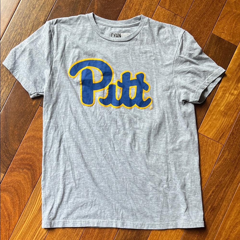 Gray and Blue Graphic Tee - Pitt logo - never worn